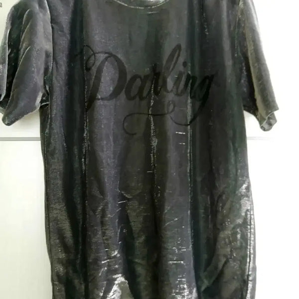 [BUNJANG] Glam See-Through Short-Sleeve T-Shirt / 글램 갸루 시스루 반팔티