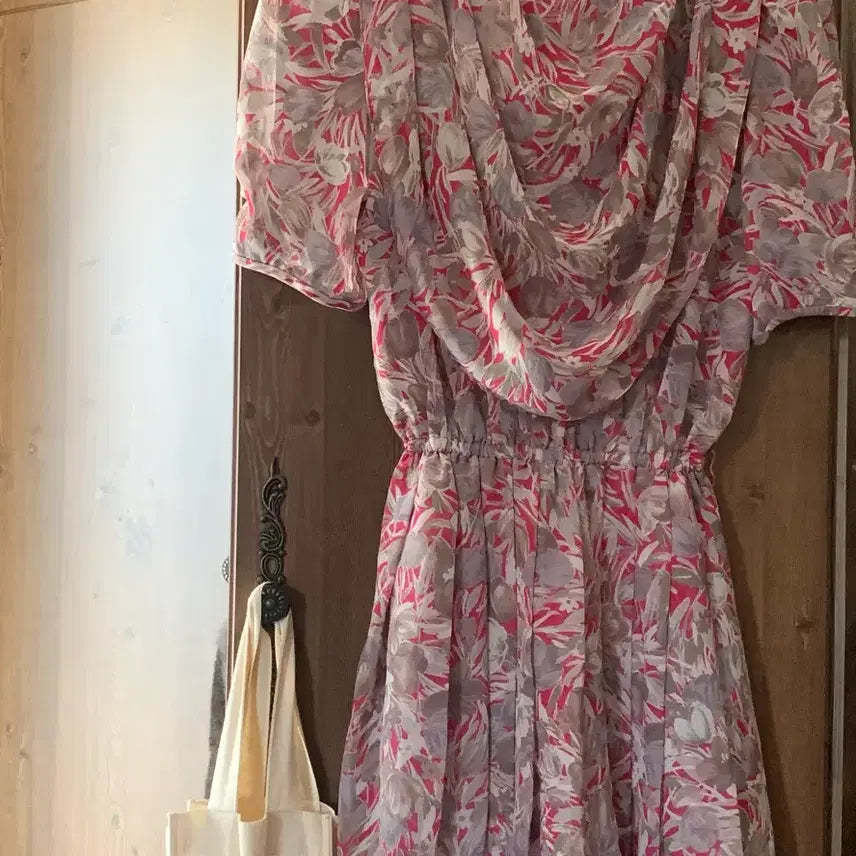 [BUNJANG] Vintage Floral Cape Dress / 빈티지 케이프 플로럴 원피스