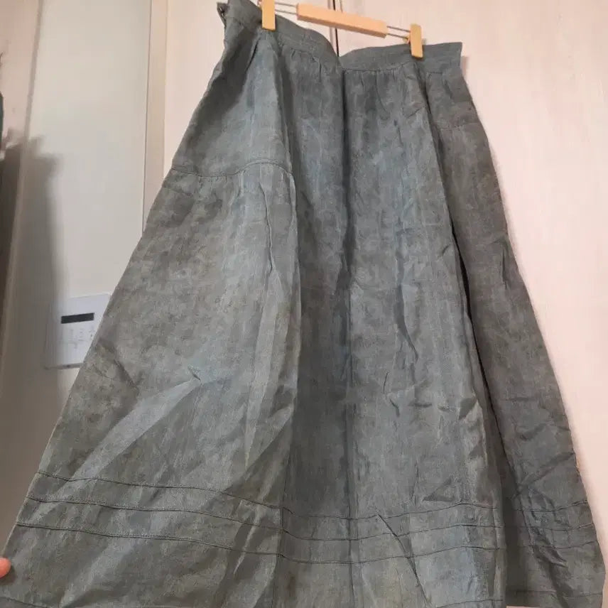 [BUNJANG] Natural Dye Rayon Long Skirt / 천연염색 인견스커트