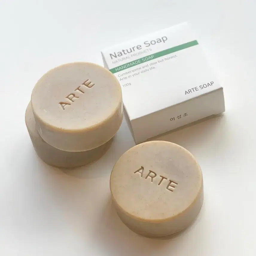 [BUNJANG] Arte Mugwort Natural Cleansing Soap (2x 100g) / 아르떼 세안 어성초 천연비누 100g 2개