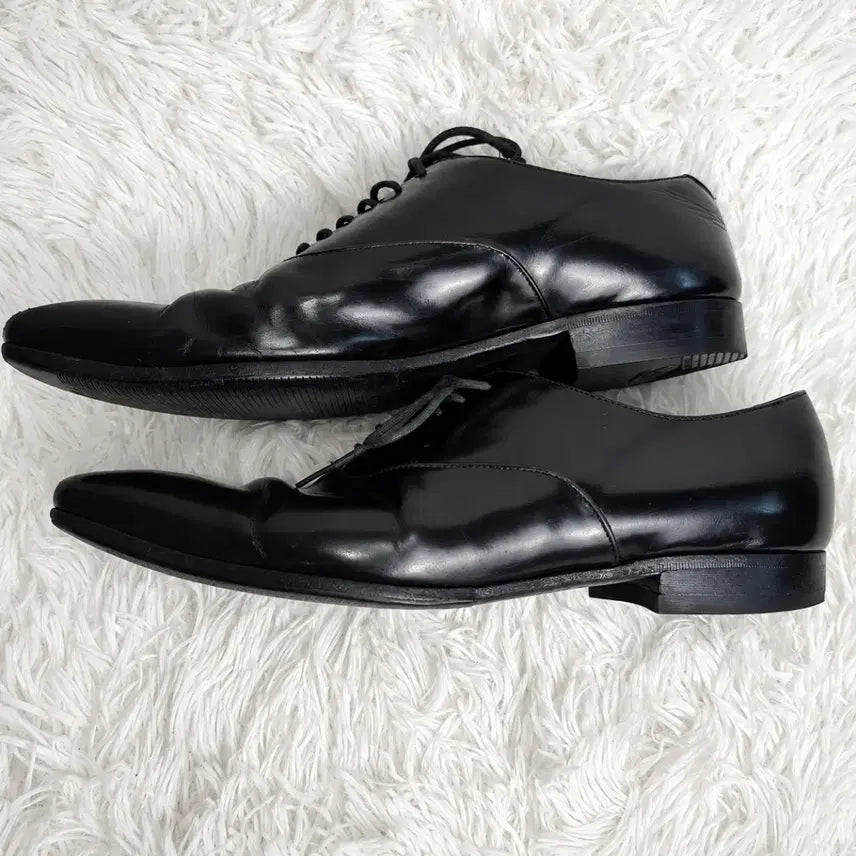 [BUNJANG] Prada Plain Toe Derby Shoes Black Leather / 프라다 플레인토 더비슈즈