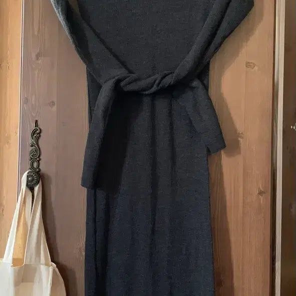 [BUNJANG] Ribbed Plain Long Dress / 골지 민자 롱 원피스
