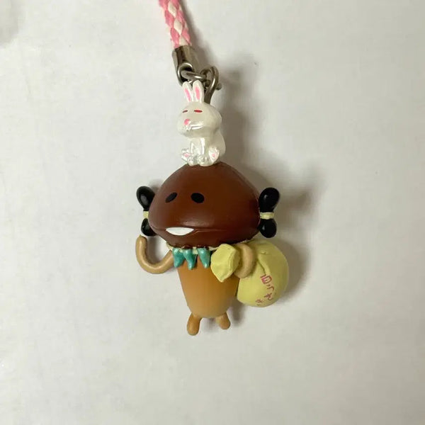 [BUNJANG] Nameless Cat Classic Strap Keychain - Rabbit / 나메코 고전 스트랩 키링 토끼