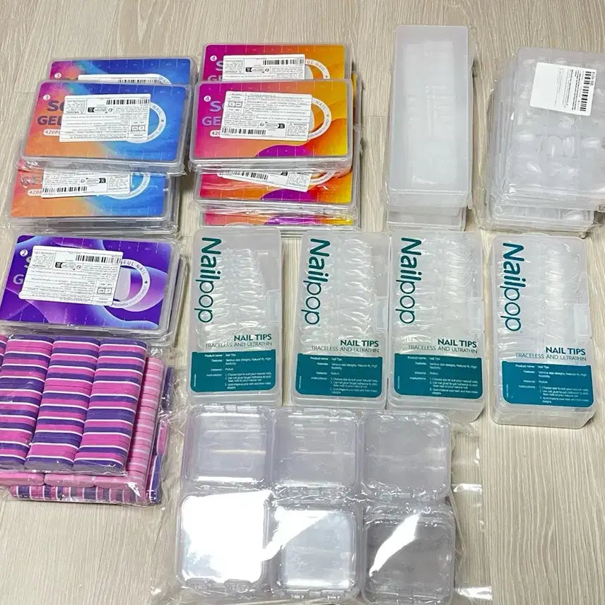 [BUNJANG] Wholesale Nail Tips and Cases Set / 네일팁 네일연장팁 네일팁케이스 일괄판매