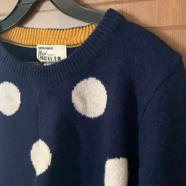 [BUNJANG] Polka Dot Knit Sweater / 땡땡이 니트
