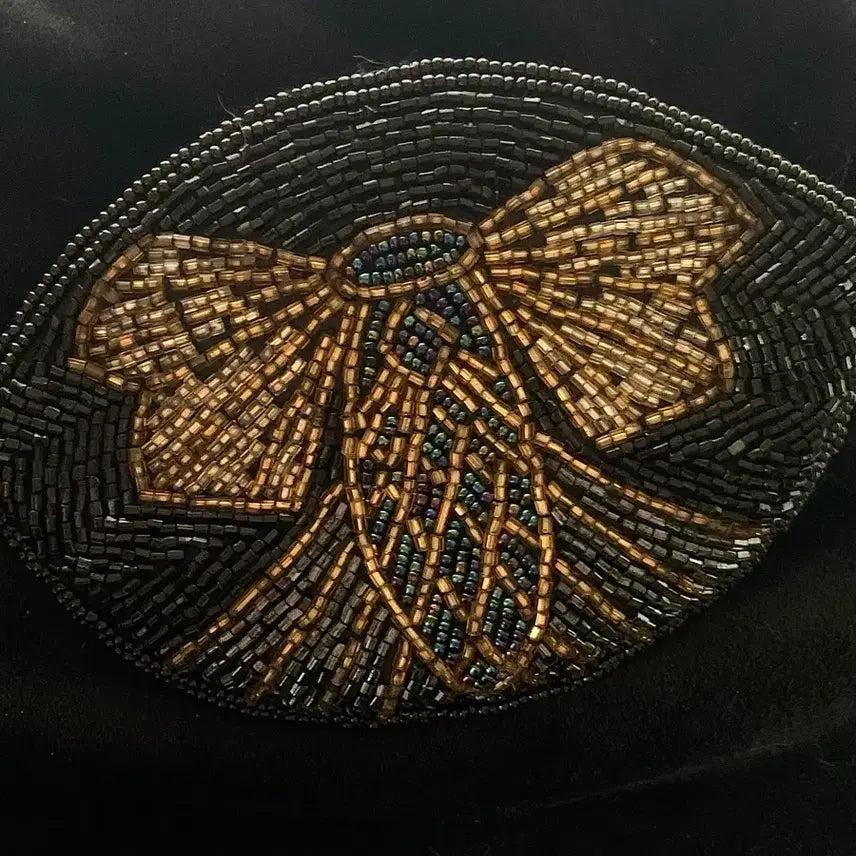 [BUNJANG] Vintage Ribbon Beaded Coin Purse / 빈티지 리본 비즈 동전지갑