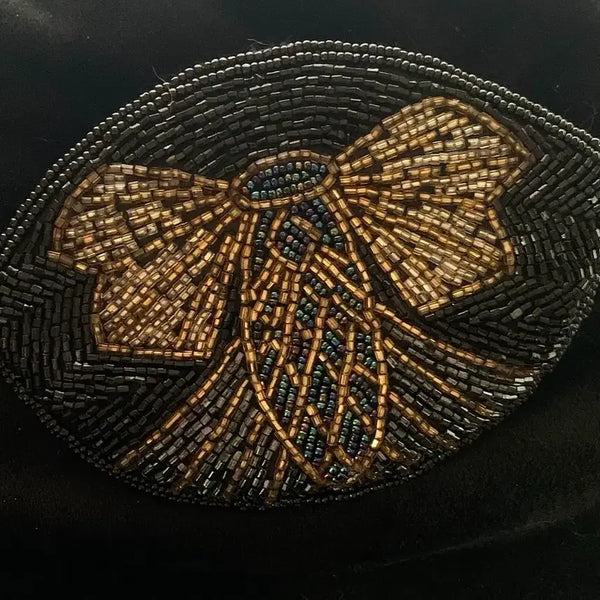 [BUNJANG] Vintage Ribbon Beaded Coin Purse / 빈티지 리본 비즈 동전지갑