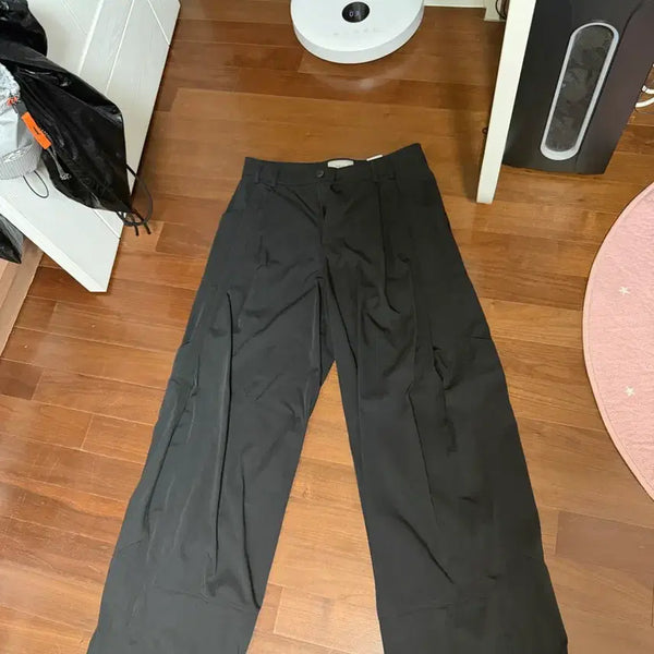 [BUNJANG] Bagin 202 Nylon Two-Tucks Pants Black Size 3 / 비긴 202 나이코마 투턱 팬츠 [블랙] 3사이즈