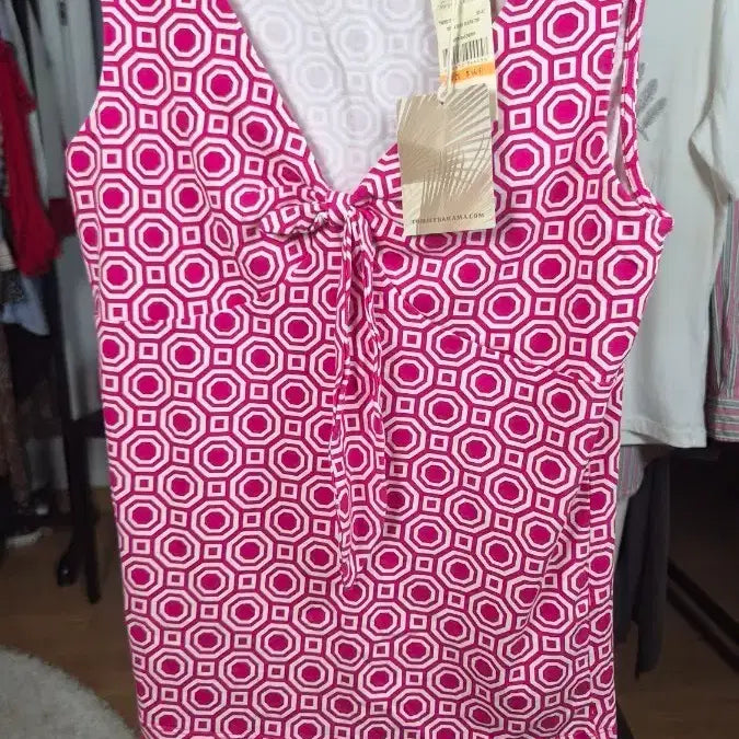 [BUNJANG] Tommy Bahama Sleeveless Geometric Pattern Shirt / 토미 바하마(Tommy Bahama) 민소매
