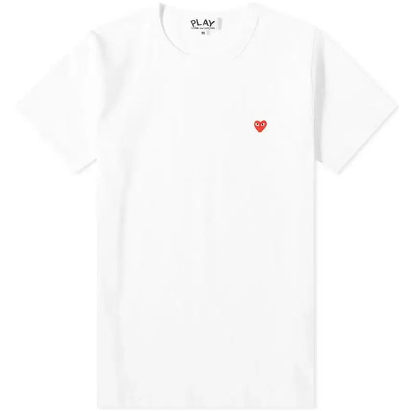 [BUNJANG] Comme des Garçons PLAY Mini Red Heart Short Sleeve T-Shirt White / 꼼데가르송 플레이 미니 레드 하트 반팔 티셔츠 화이트 S (정품)