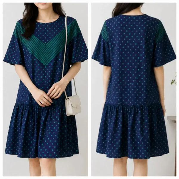 [BUNJANG] 8 Seconds Dot Midi Dress / 정품)에잇세컨즈 도트  미디원피스(55~66)