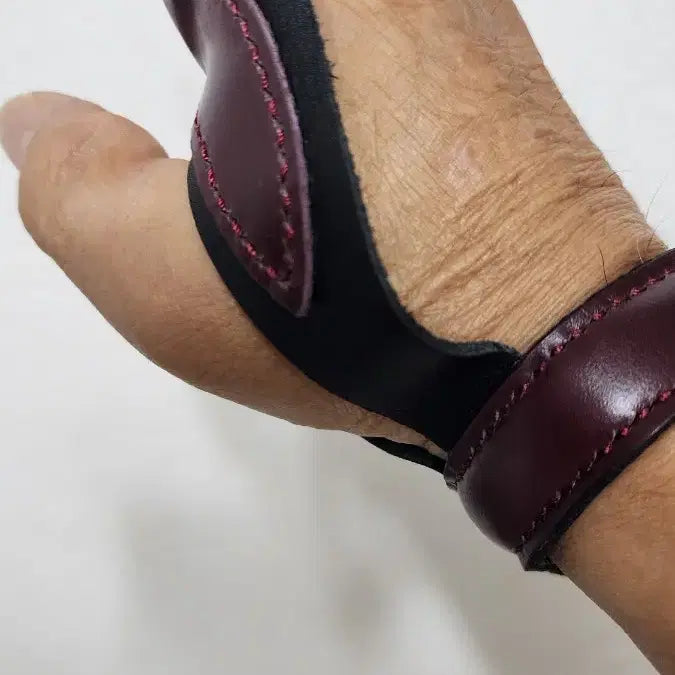 [BUNJANG] Silver Thumb/Finger Guards and Leather Hand Protector Set / 은깍지 ( 7.3)& 가죽손보호대