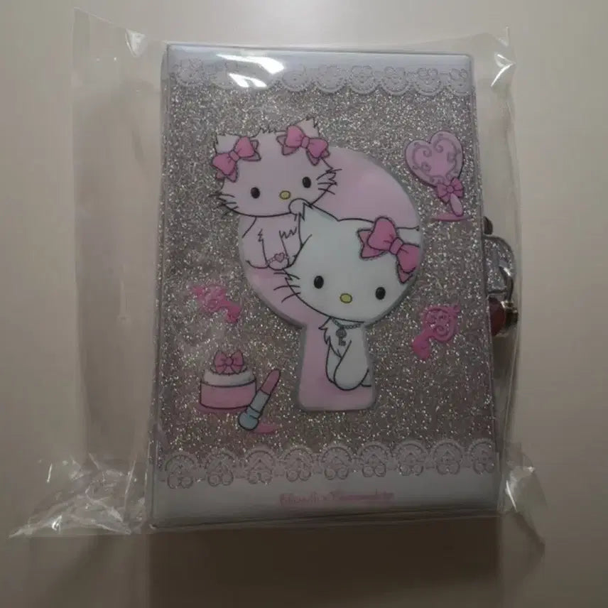 [BUNJANG] Fillymilly x Chami Kitty Glitter Diary with Lock / 필리밀리 챠미키티 다이어리