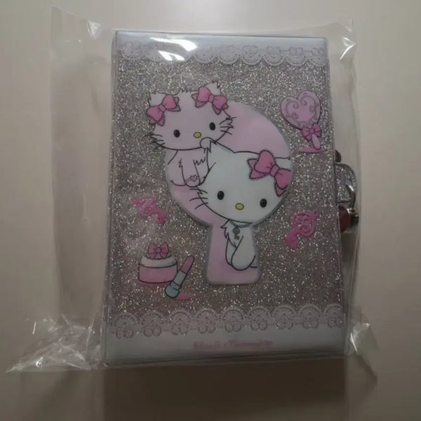 [BUNJANG] Fillymilly x Chami Kitty Glitter Diary with Lock / 필리밀리 챠미키티 다이어리
