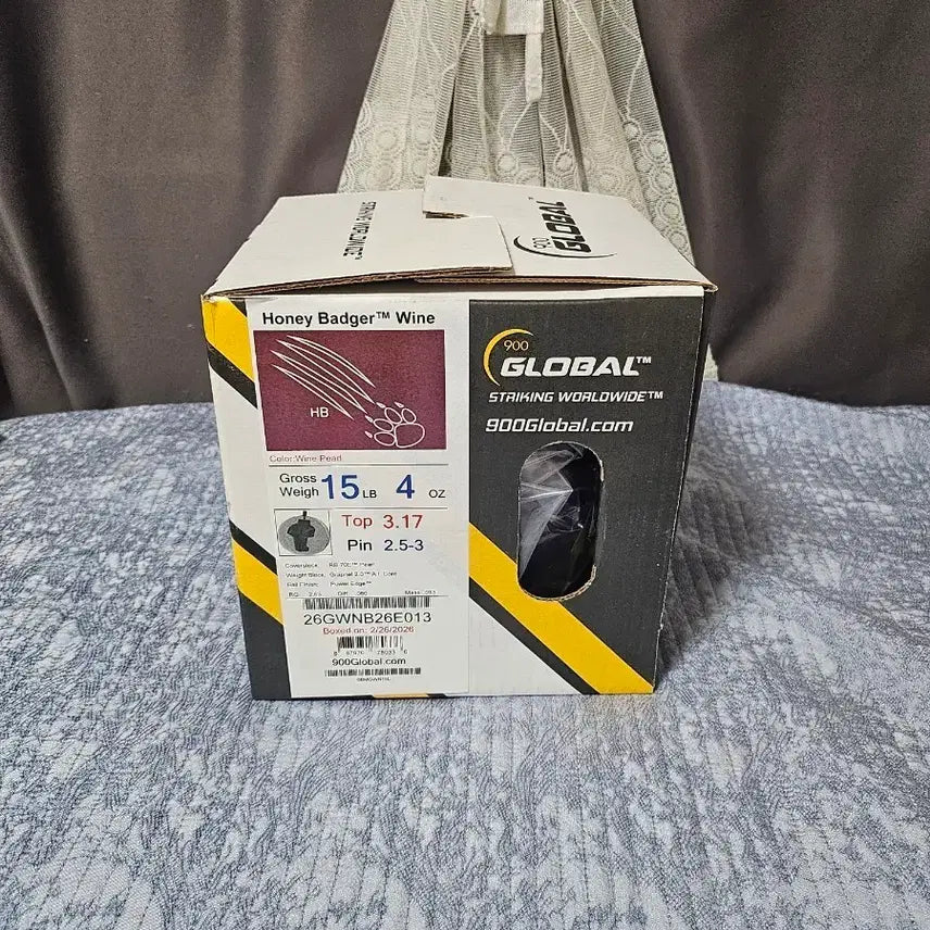 [BUNJANG] Honey Badger Wine Pearl 15lb 4oz Bowling Ball (Certified) / (택포)허니뱃져 와인 펄 15p 새 볼링공(공인구)