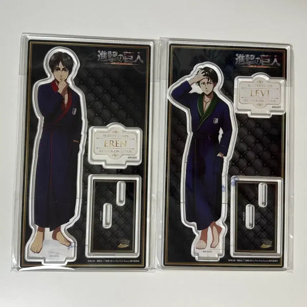 [BUNJANG] Attack on Titan Eren Levi Acrylic Set (Sealed Bundle Set) / (미개봉일괄) 진격의거인 호텔 가운 에렌 리바이 아크릴 세트