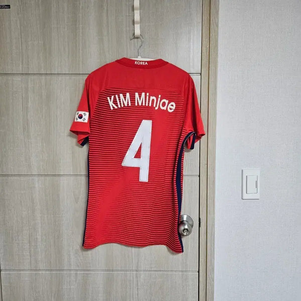 [BUNJANG] South Korea National Football Team Kim Min-jae #4 Jersey with Taegeukgi Patch / 대한민국 축구 국가대표팀 김민재 유니폼 4번