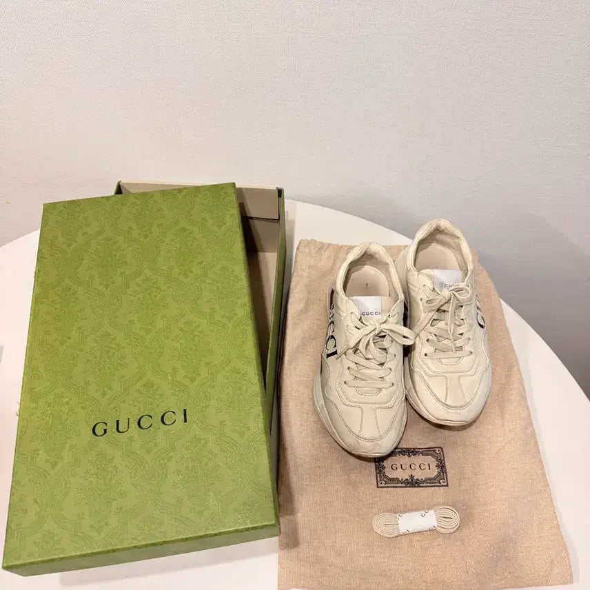 [BUNJANG] Gucci x Kai Rhyton Ivory Sneakers / 구찌 X카이 라이톤 아이보리 스니커즈
