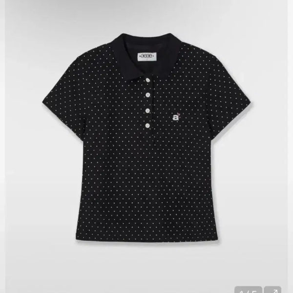 [BUNJANG] AAEI Dot Short Sleeve T-Shirt / 에이이에이이 도트 반팔