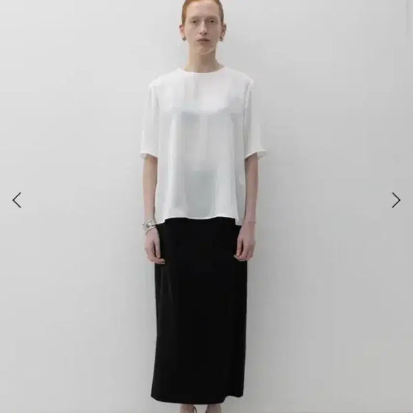[BUNJANG] ACTOVEHE Half Sleeve Blouse 100% Silk / 악토브헤 하프 슬리브 블라우스 Half sleeve blouse