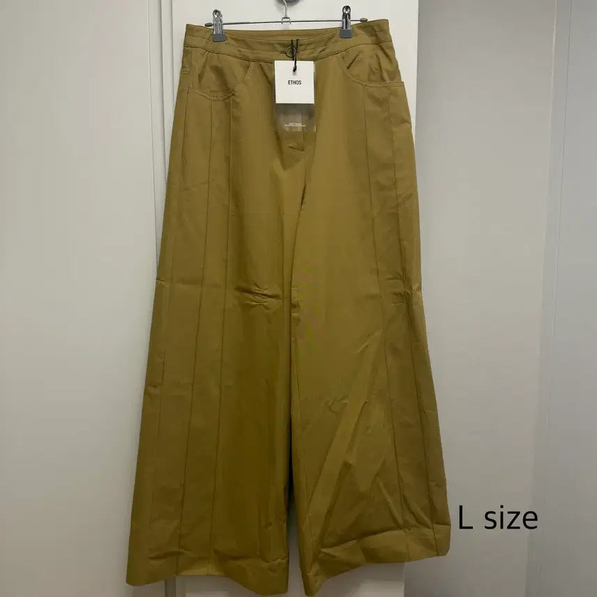 [BUNJANG] ETHOS Wide Pants Khaki L / ETHOS 와이드 팬츠 카키 L 사이즈