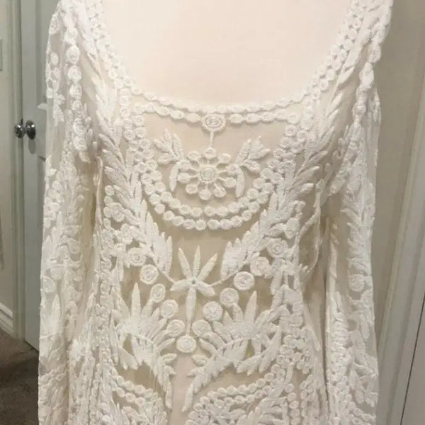 [BUNJANG] Lace Long Layered Blouse / 레이스 롱 레이어드블라우스