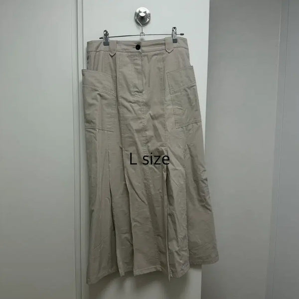 [BUNJANG] Ethos Beige Long Skirt (Size L) / 에토스 베이지색 롱 스커트 L 사이즈