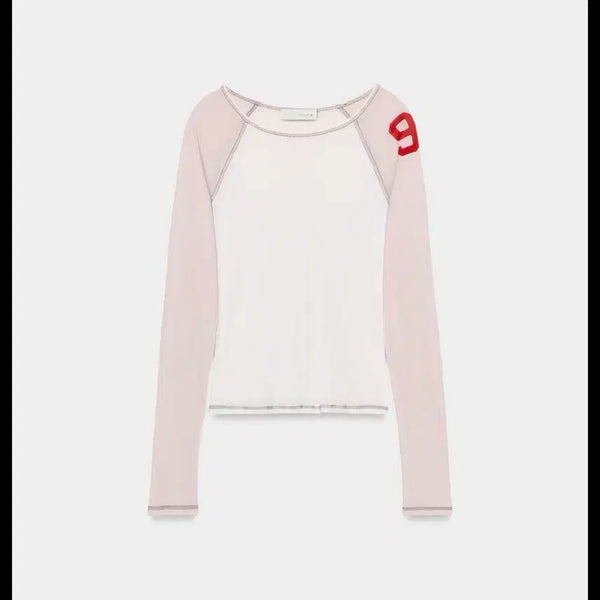 [BUNJANG] Zara Semi Sheer Combination T-Shirt / 자라 세미 시스루 콤비 티셔츠