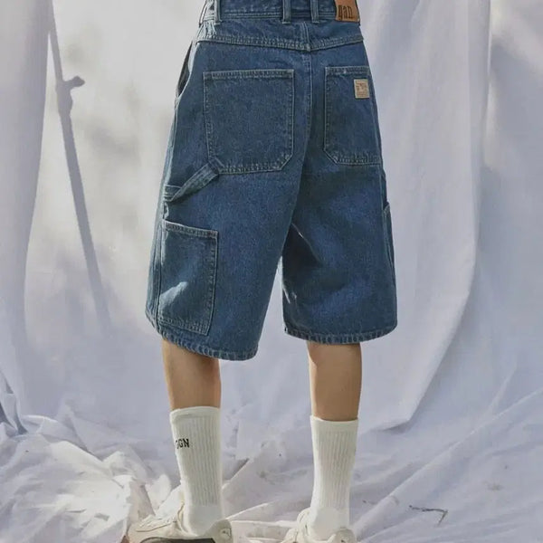[BUNJANG] MacWoodgun Bernard 7907 Carpenter Bermuda Medium Indigo Shorts Size 32 / 맥우드건 버나드 7907 카펜터 버뮤다 미디움 인디고 숏팬츠 32
