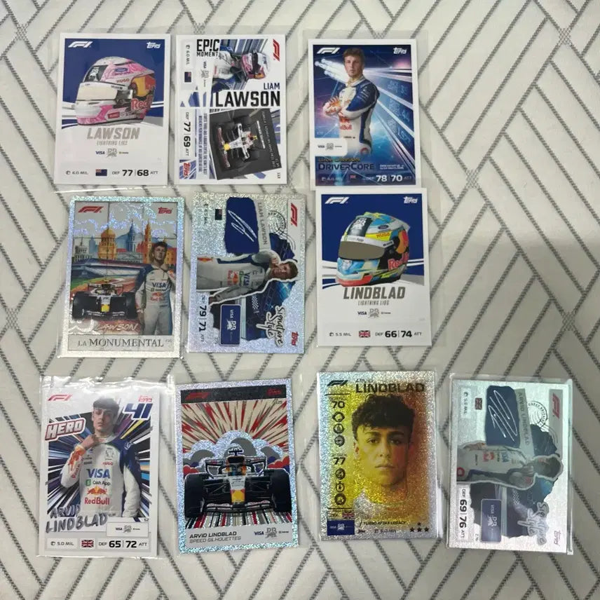 [BUNJANG] Liam Lawson & Arvid Lindblad 2023 F1 Topps Turbo Attax Sports Cards / 레드불레이싱 리암 로슨 아비드 린블라드 26 F1 탑스 터보 어택스 스포츠 카드 Topps turbo attax Sports cards