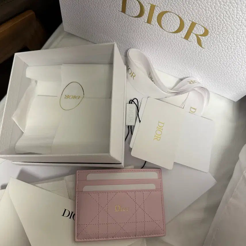 [BUNJANG] Dior Trianon Freesia Card Holder Pink / 디올 트리아농 프리지아 카드지갑 드림핑크