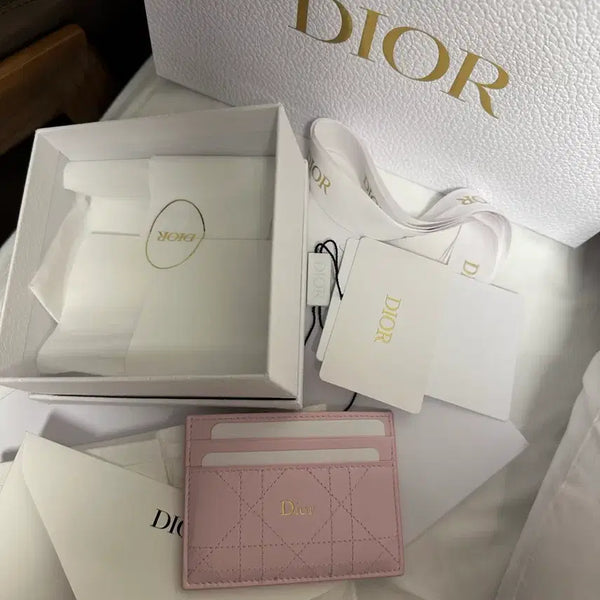 [BUNJANG] Dior Trianon Freesia Card Holder Pink / 디올 트리아농 프리지아 카드지갑 드림핑크