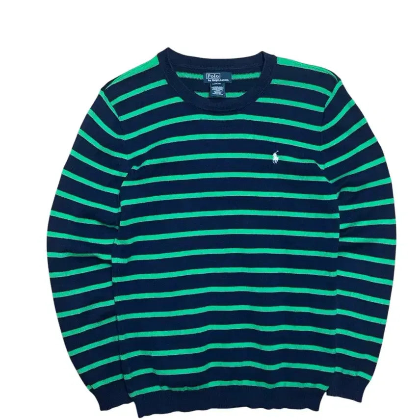 [BUNJANG] Polo Ralph Lauren Striped Knit Sweater / 폴로 랄프로렌 스트라이프 단가라 니트