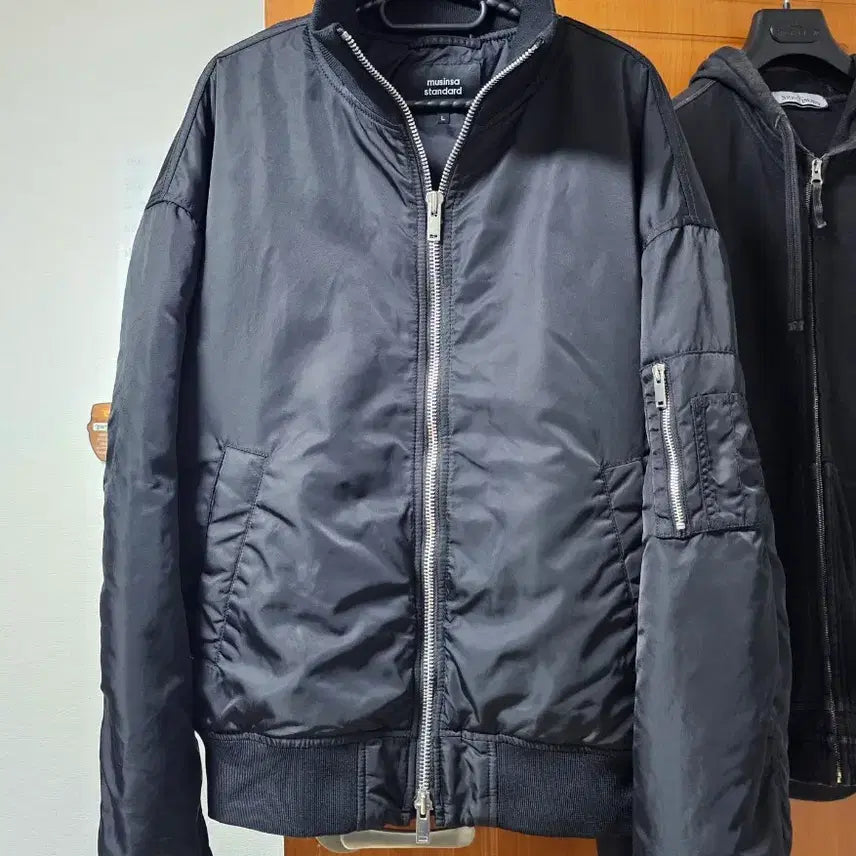 [BUNJANG] Musinsa Standard Black MA-1 Bomber Jacket L / 무신사 스탠다드 블랙 항공점퍼 ma-1 라지