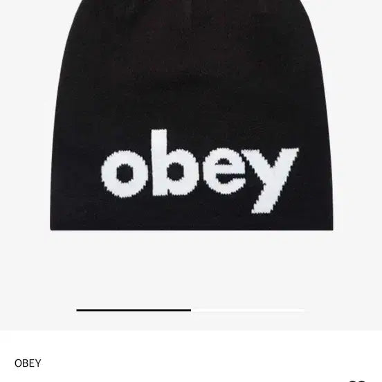 [BUNJANG] OBEY Lowercase Beanie Black / 오베이 로워케이스 비니 블랙