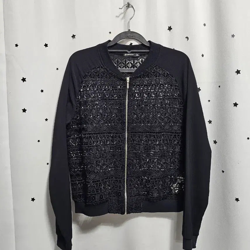 [BUNJANG] Stradivarius Lace Detail Jacket Black Women's L / 스트라디바리우스 자켓 블랙 여성 L