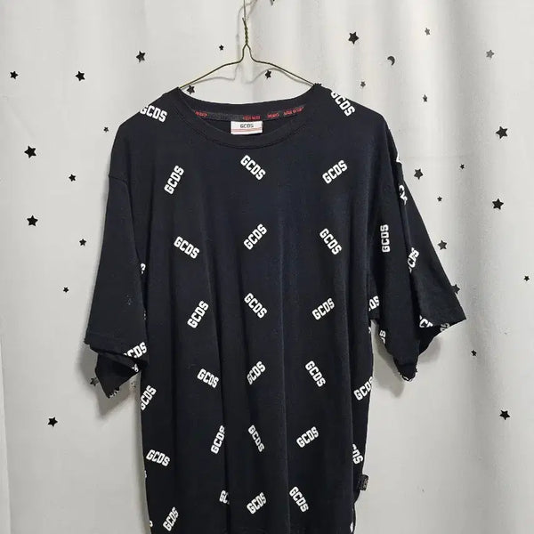 [BUNJANG] GCDS Logo Printed Black Short Sleeve T-Shirt / GCDS 로고 프린팅 반팔 티셔츠 블랙