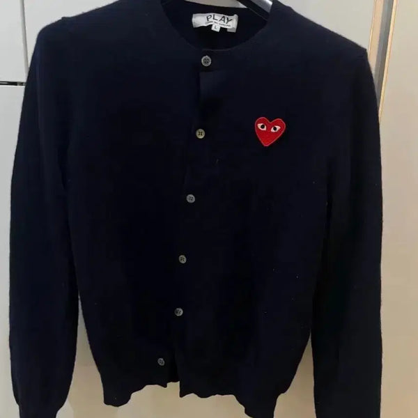 [BUNJANG] Comme des Garçons PLAY Cardigan Black L / 꼼데가르송 플레이 가디건 블랙 L( 공용)