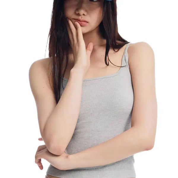 [BUNJANG] Viviviv Back Point Ribbed Bralette / 비브비브 백포인트 골지 브라탑