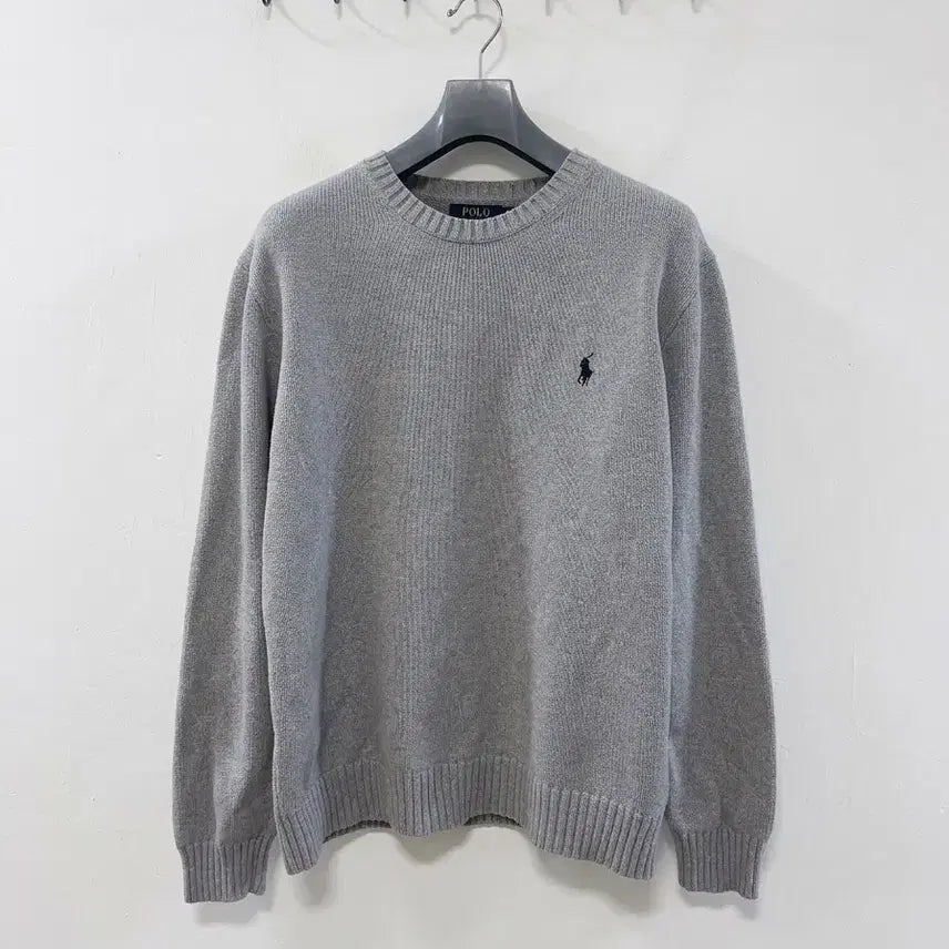 [BUNJANG] Polo Ralph Lauren Grey Knit Sweater L New / 폴로 랄프로렌 그레이 니트 L 새상품