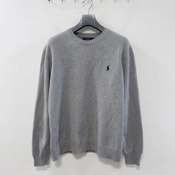 [BUNJANG] Polo Ralph Lauren Grey Knit Sweater L New / 폴로 랄프로렌 그레이 니트 L 새상품