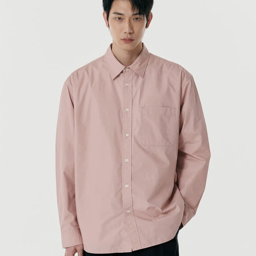 [BUNJANG] Musinsa Standard Relaxed Washed Poplin Shirt Desert Pink / [M] 무신사 스탠다드 릴렉스드 워시드 포플린 셔츠 [데저트 핑크]