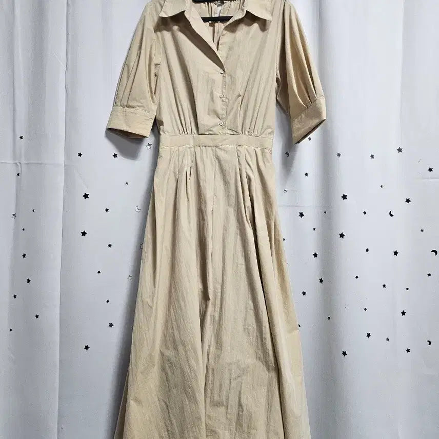 [BUNJANG] Glow Nymph Beige Shirt Dress F / 글로우앤님프 베이지색 셔츠 원피스 F