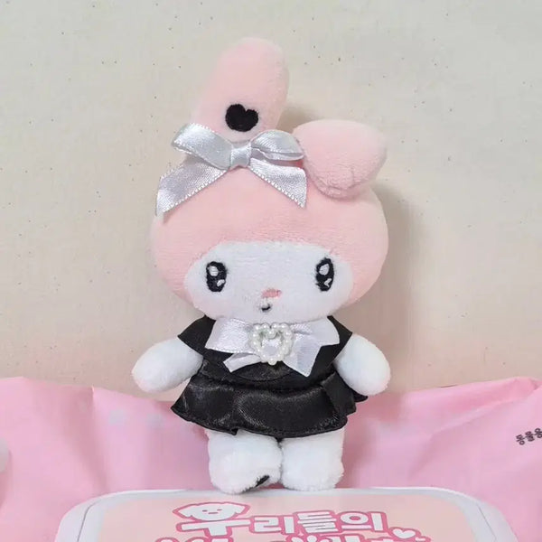 [BUNJANG] Sanrio My Melody Black & White Ribbon Doll Keychain / 산리오 마이멜로디 마멜 블랙 화이트 리본 인형 키링