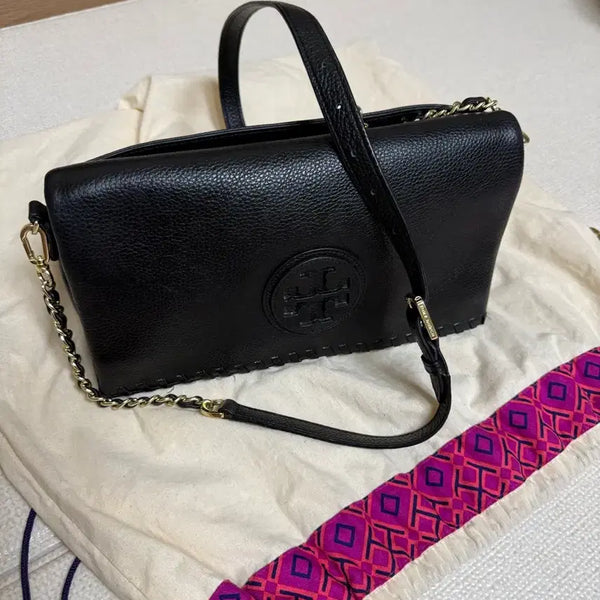 [BUNJANG] Tory Burch Black Chain Shoulder Bag / 토리버치 블랙 체인 숄더백