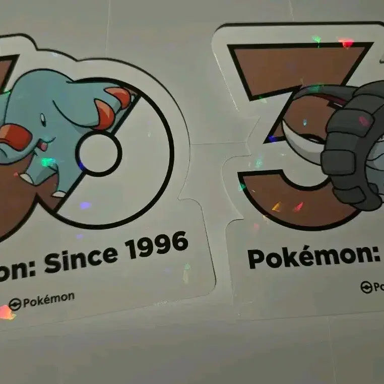 [BUNJANG] Pokemon 30th Anniversary Large Logo Sticker Collection Cocori & Corigap / 포켓몬스터 30주년 대형 로고 스티커 컬렉션 코코리&코리갑