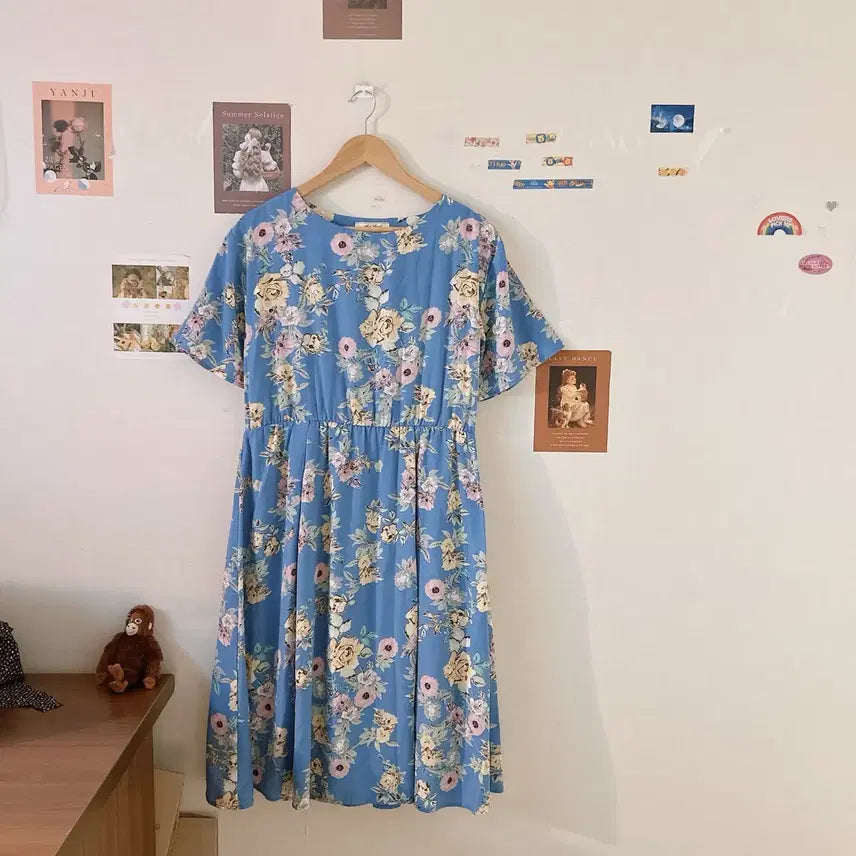 [BUNJANG] Blush Chiffon Dress / 블루쉬폰 원피스