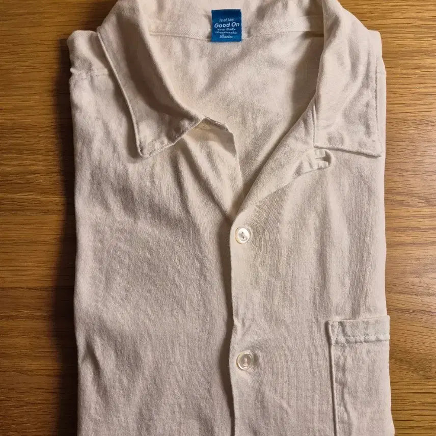 [BUNJANG] Good On Open Collar Short Sleeve Shirt Pigment Natural XL / Good on 굿온 오픈 카라 반팔 셔츠 피그먼트 내츄럴 XL