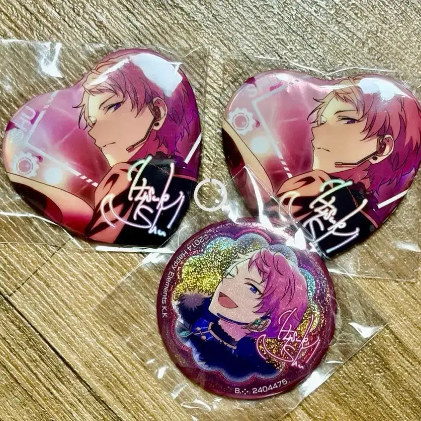 [BUNJANG] Ensemble Stars! Itsuki Shu Heart Badge Ib-Kore Glitter Bundle Set / 앙스타 이츠키 슈 하트 뱃지 이베코레 글리터 일괄