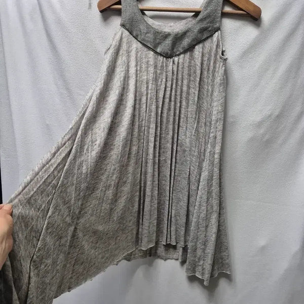 [BUNJANG] Sleeveless Flare Dress Gray M / 민소매 플레어 원피스 그레이 M